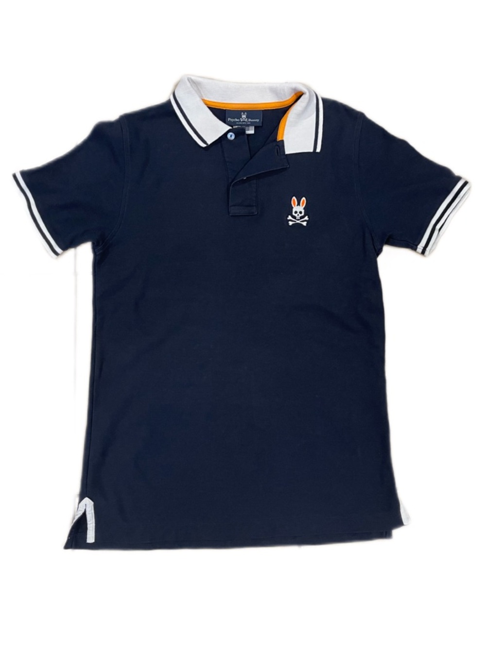 Psycho Bunny Golf Polo Shirt Embroidered Navy - XS